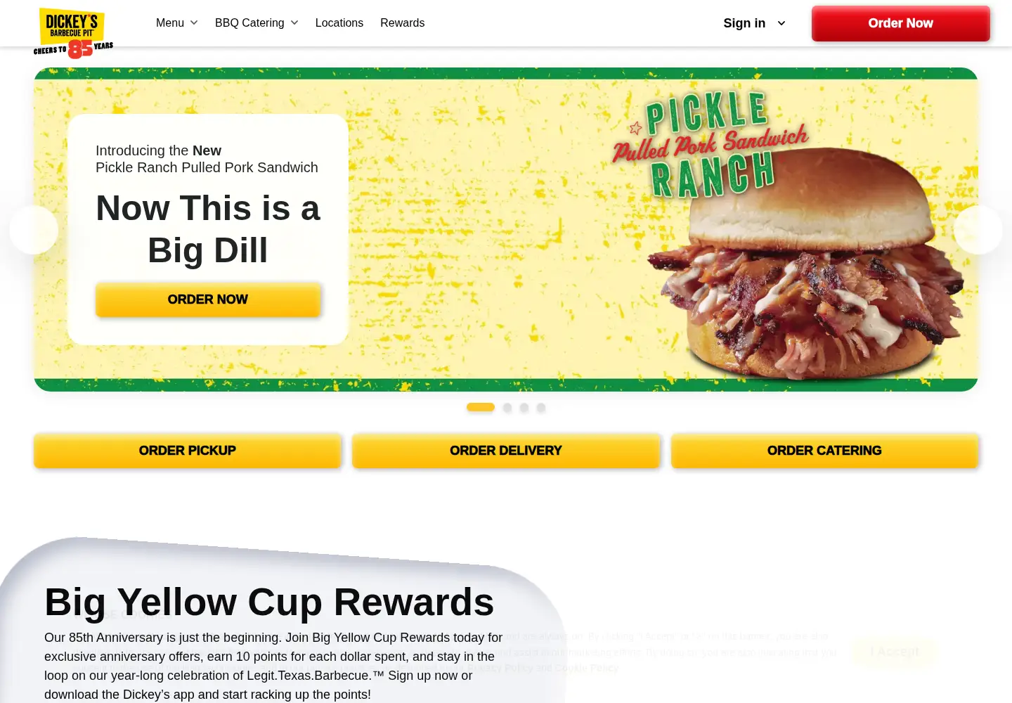 Screenshot of dickeys.com