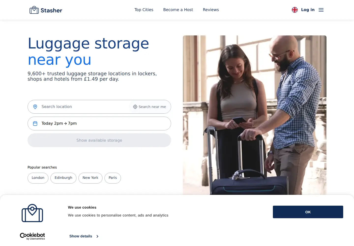 Screenshot of stasher.com