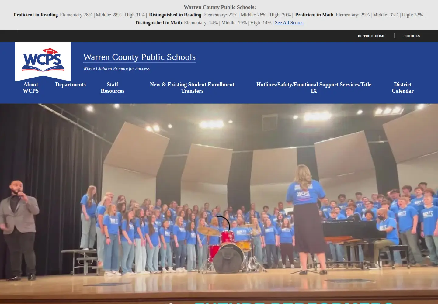Screenshot of warrencountyschools.org