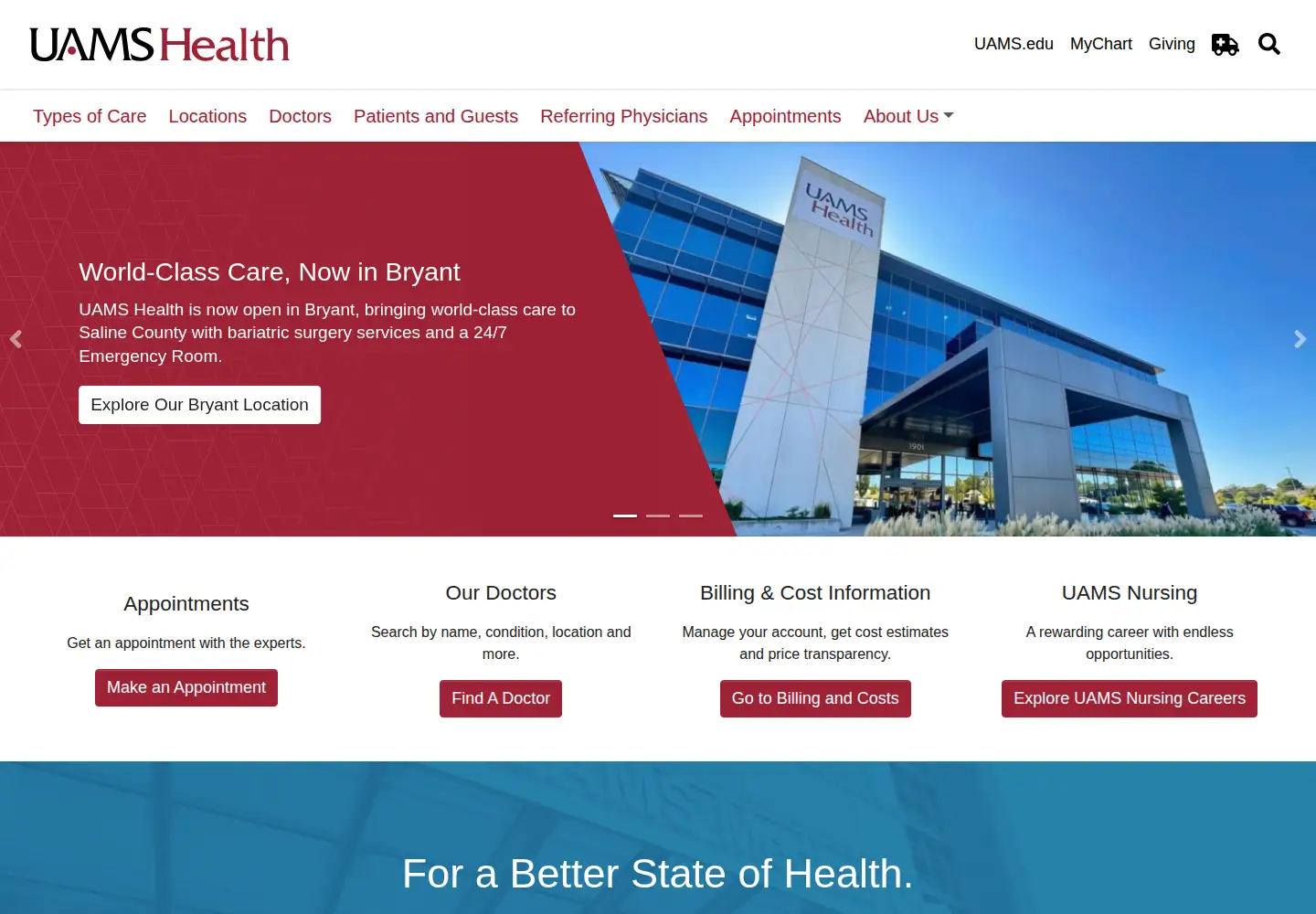 Screenshot of uamshealth.com