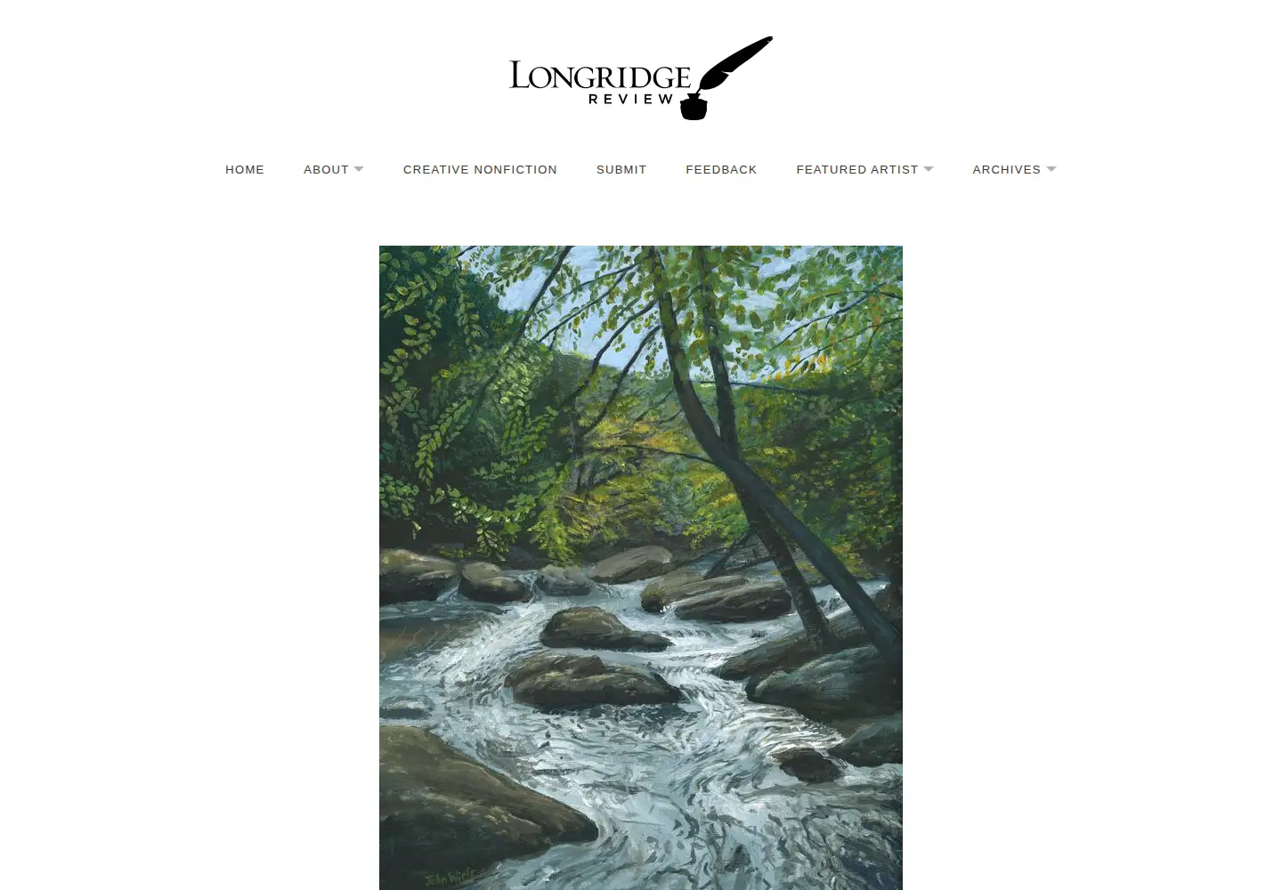Captured homepage of longridgereview.com in the current scan