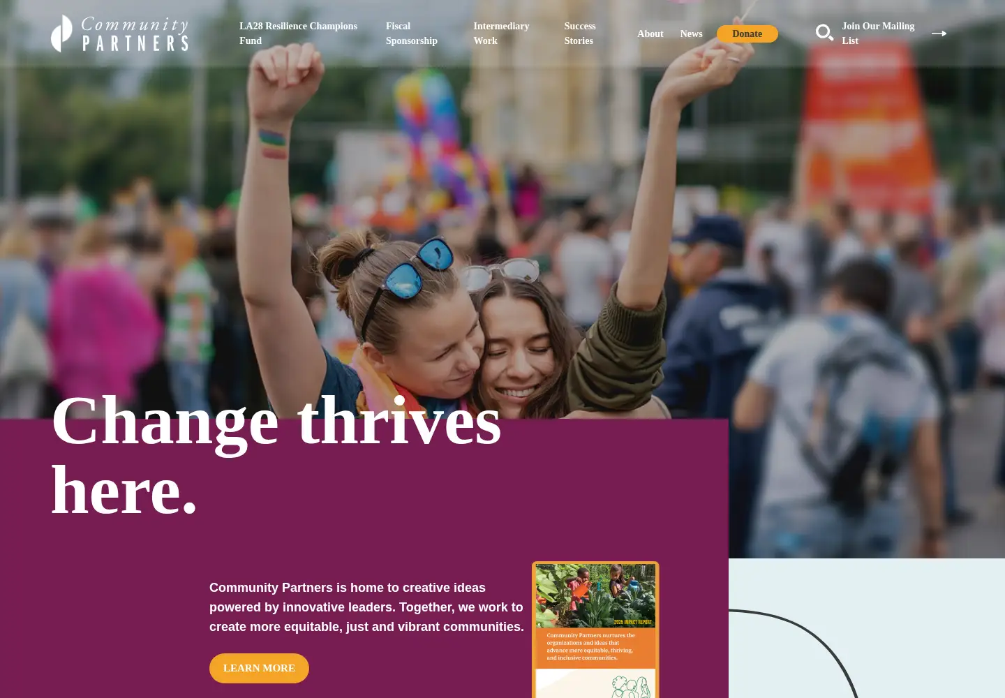 Screenshot of communitypartners.org