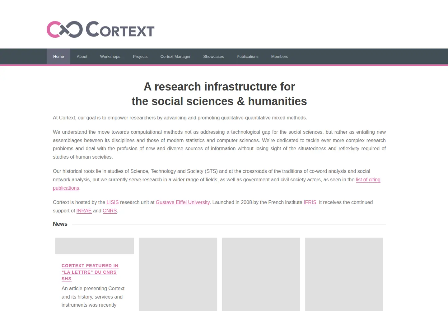 Screenshot of cortext.net