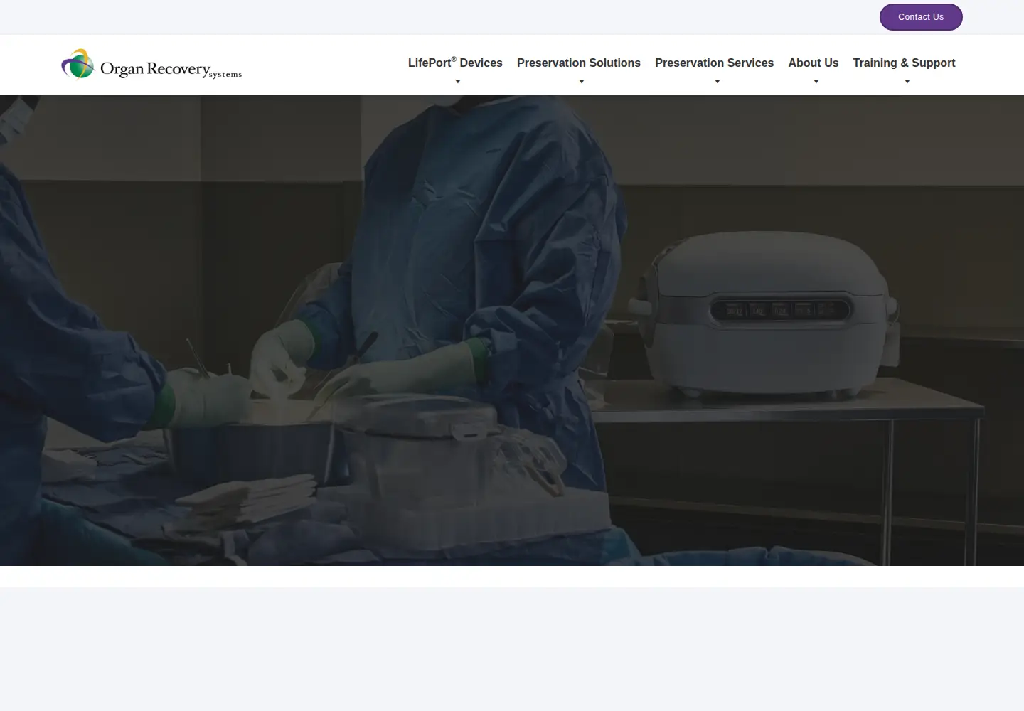Screenshot of organ-recovery.com