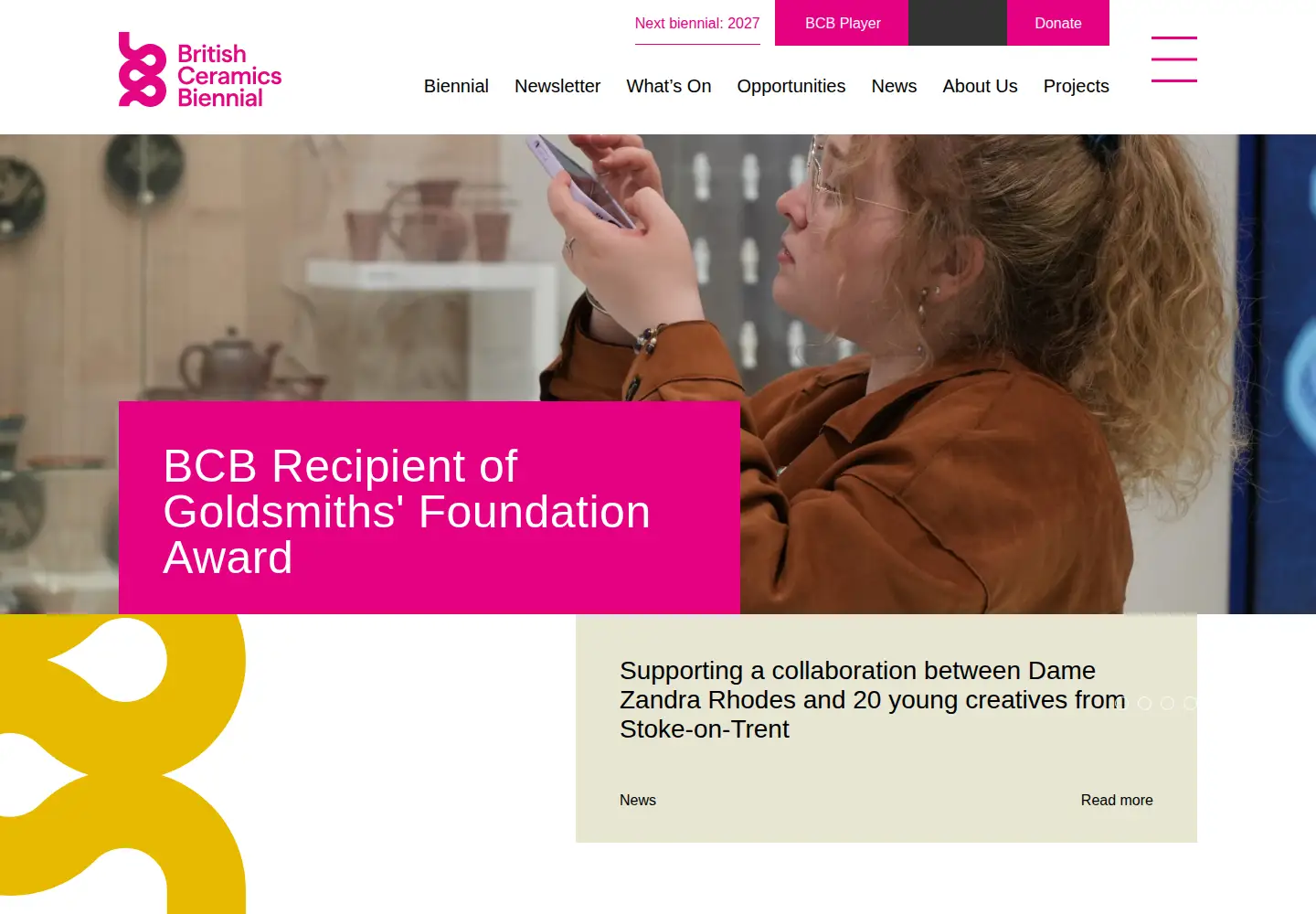 Screenshot of britishceramicsbiennial.com