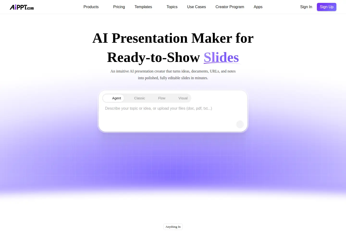 Screenshot of aippt.com