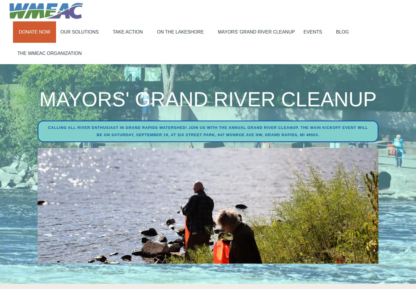 Captured homepage of wmeac.org in the current scan