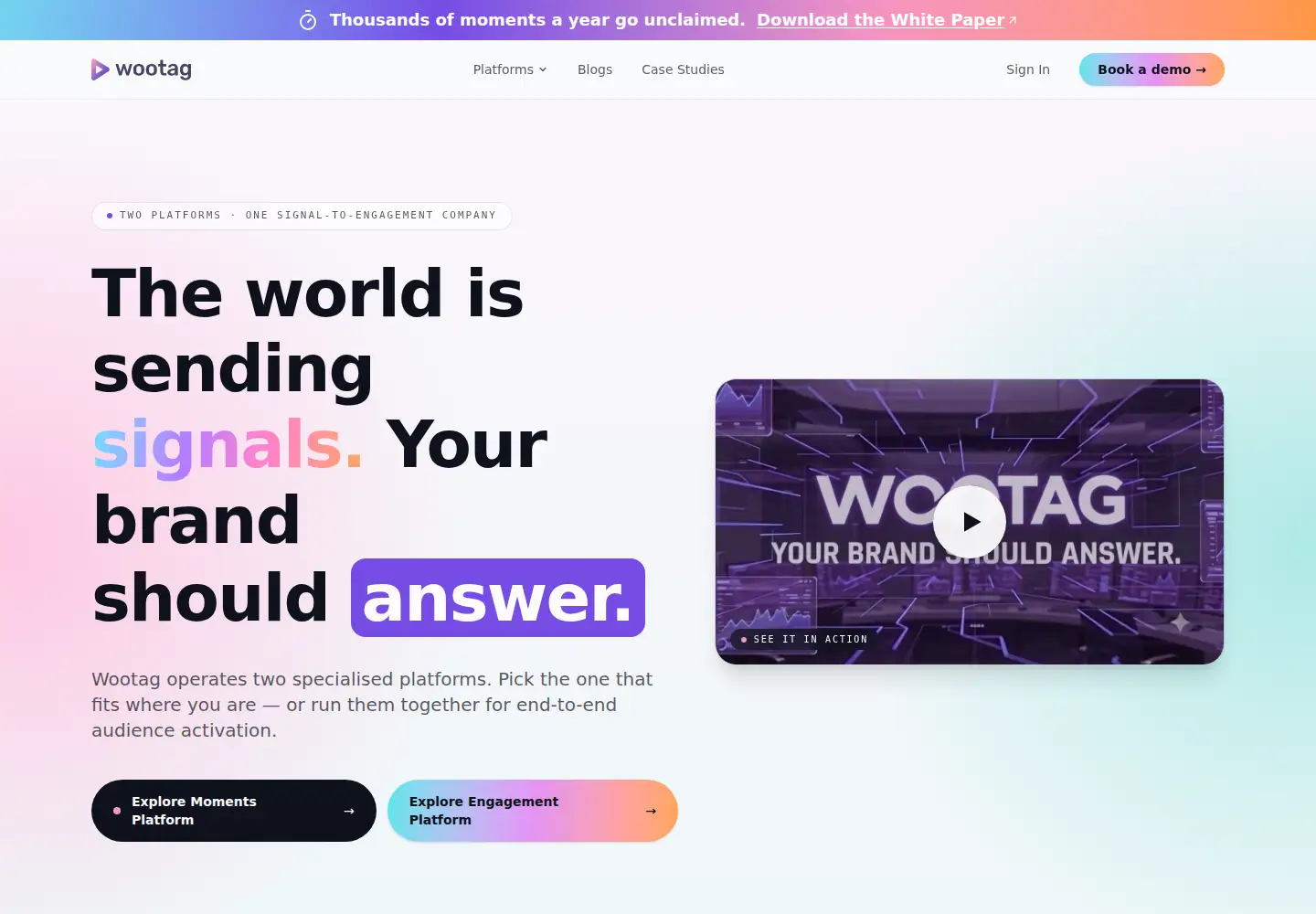 Screenshot of wootag.com
