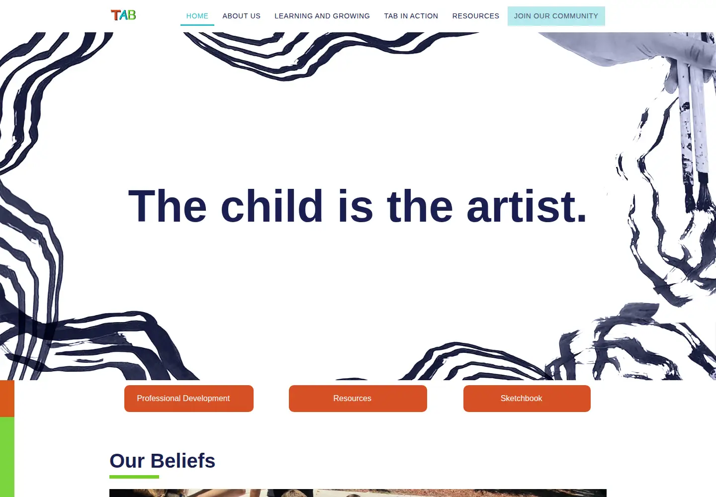 Screenshot of teachingforartisticbehavior.org