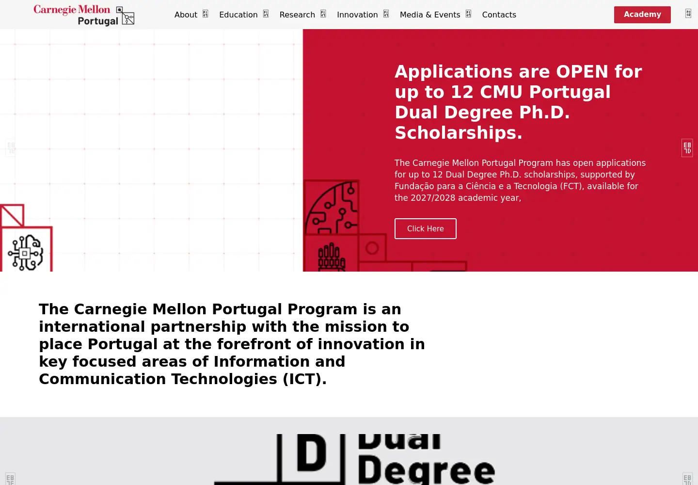 Captured homepage of cmuportugal.org in the current scan