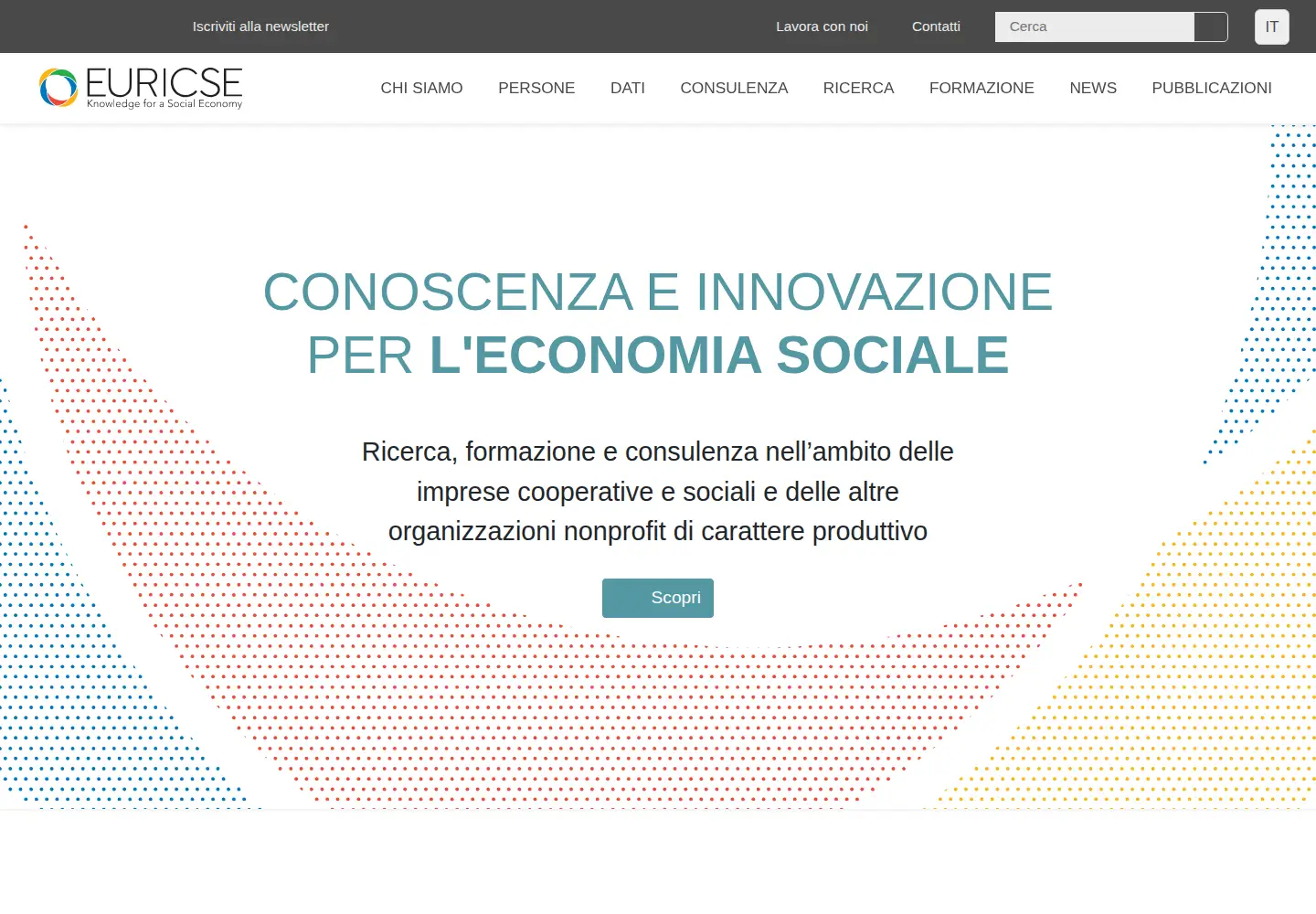 Screenshot of euricse.eu