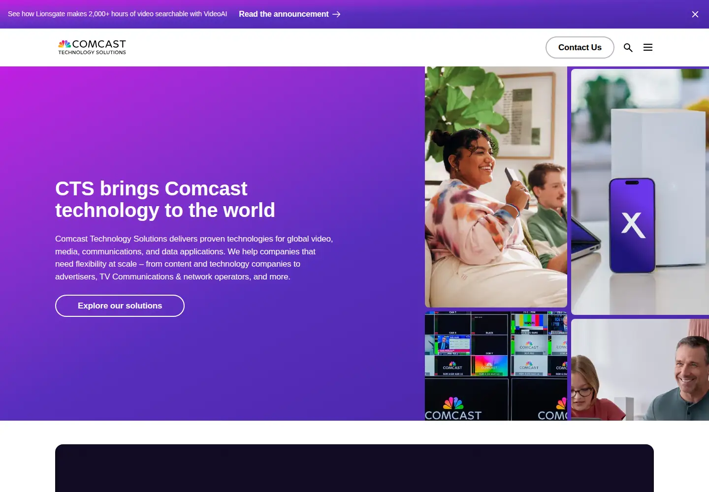 Screenshot of comcasttechnologysolutions.com