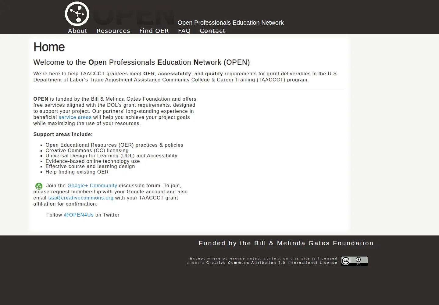 Screenshot of open4us.org