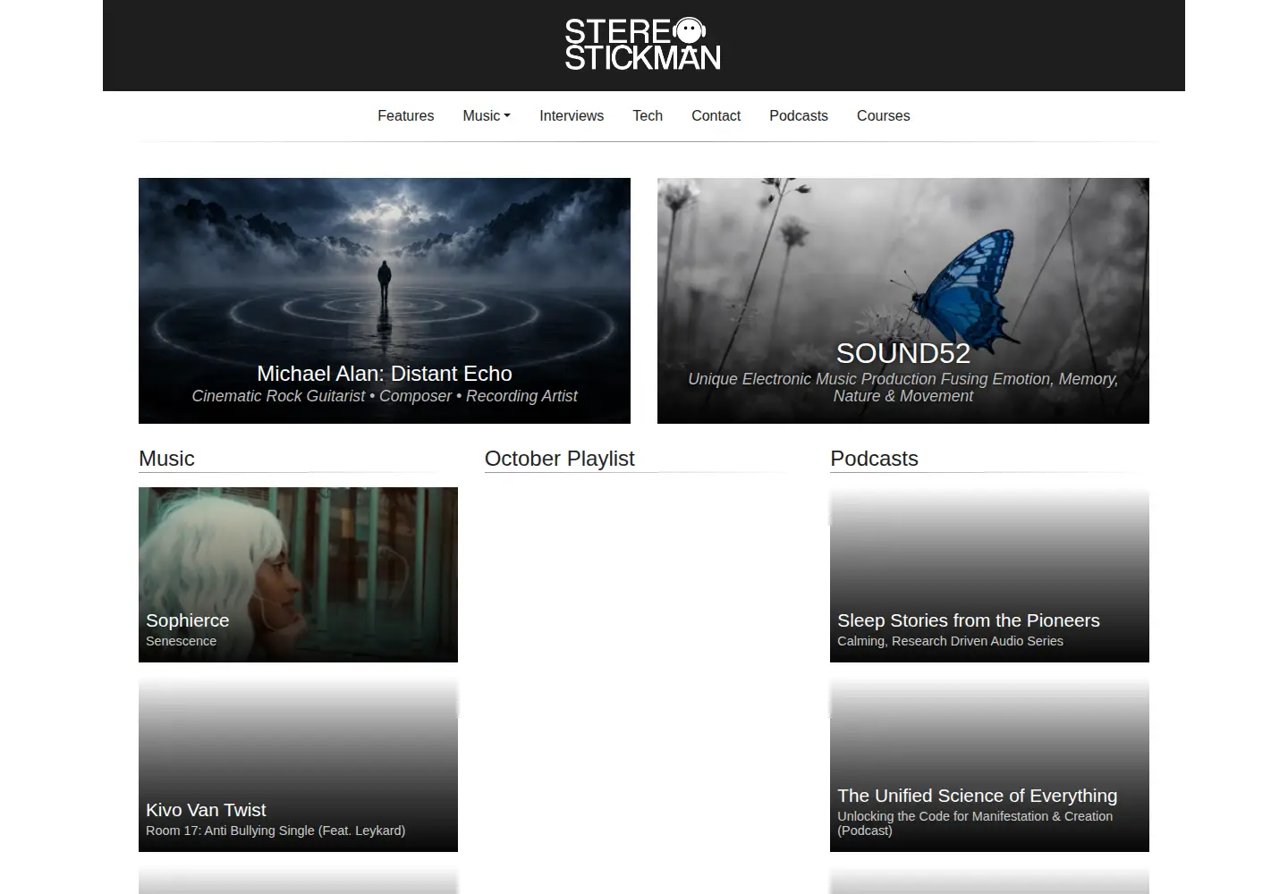 Screenshot of stereostickman.com