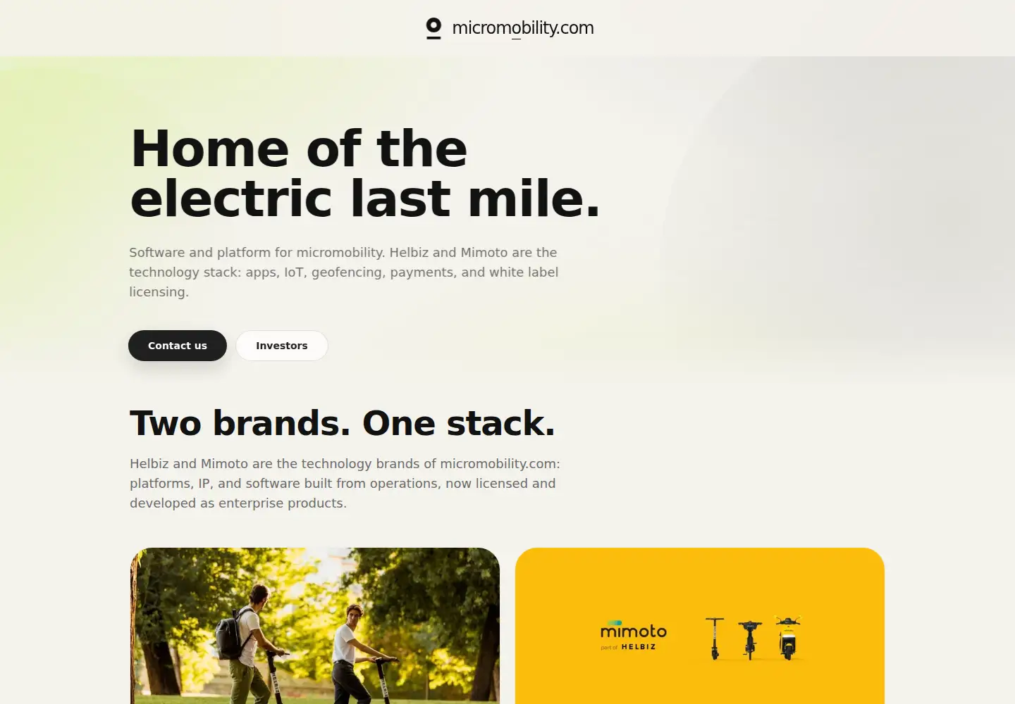 Screenshot of helbiz.com
