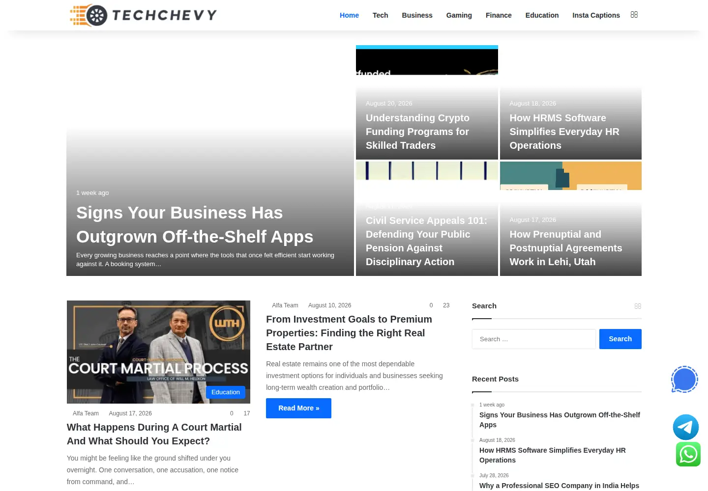 Screenshot of techchevy.com