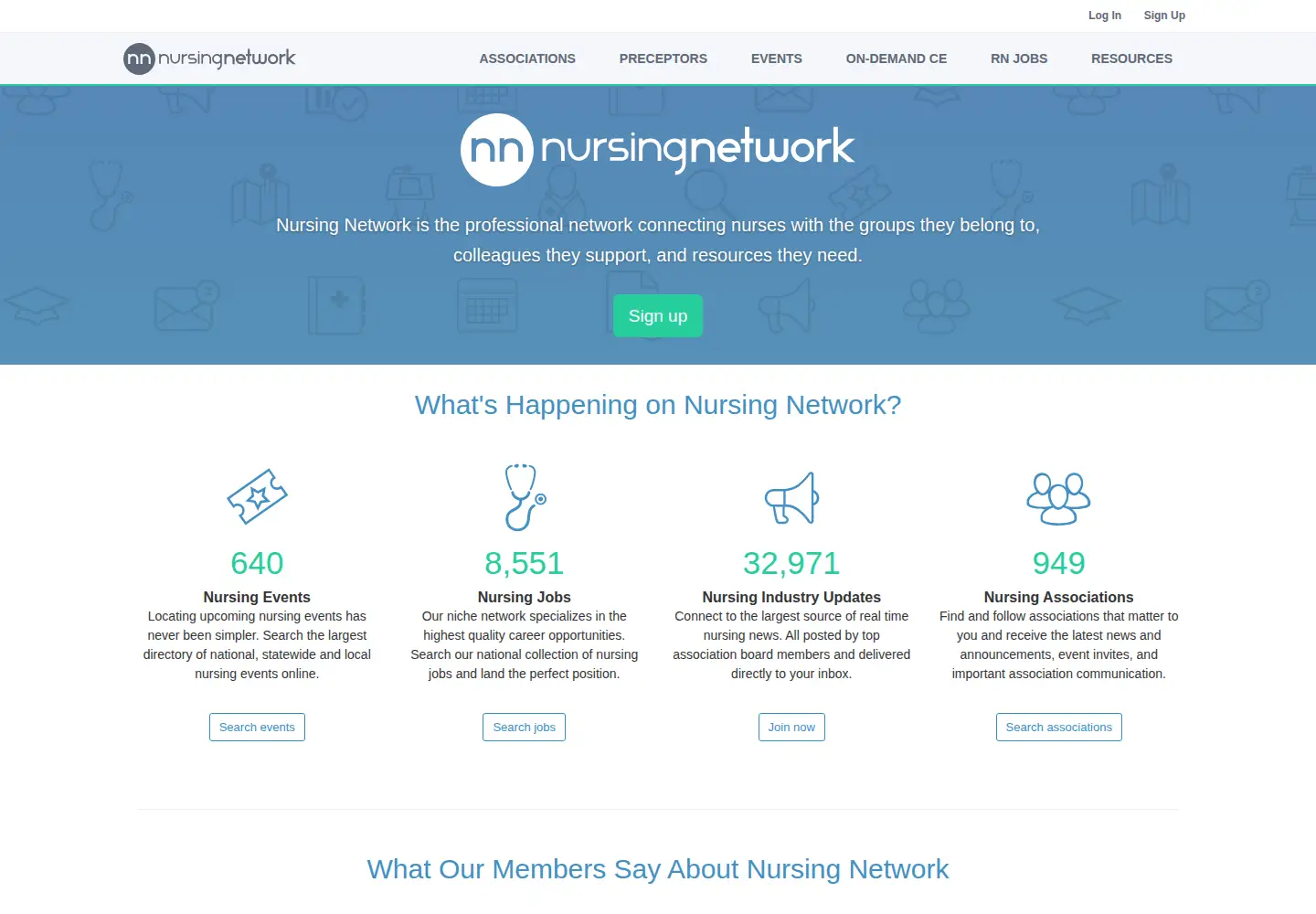 Screenshot of nursingnetwork.com