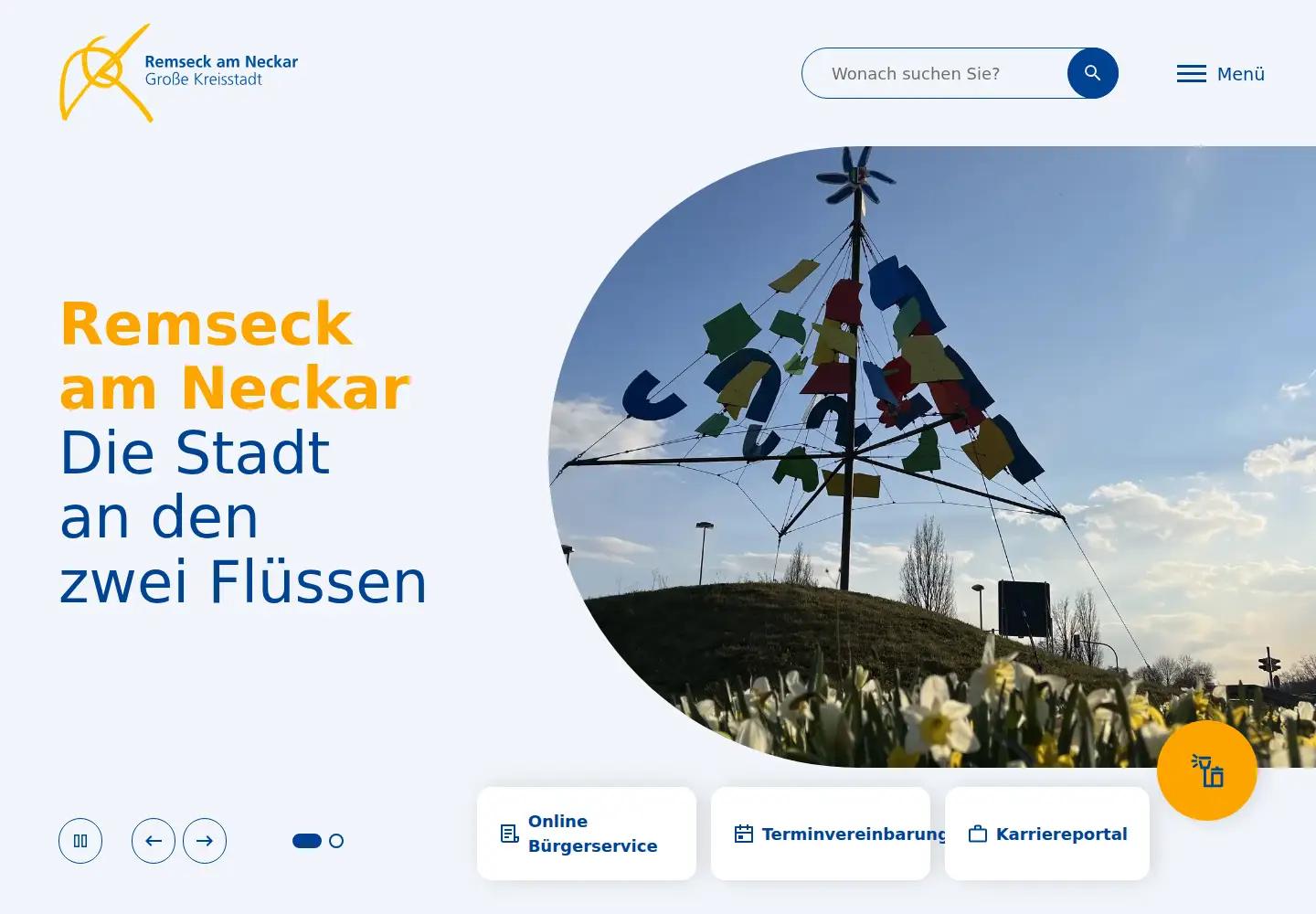 Screenshot of stadt-remseck.de