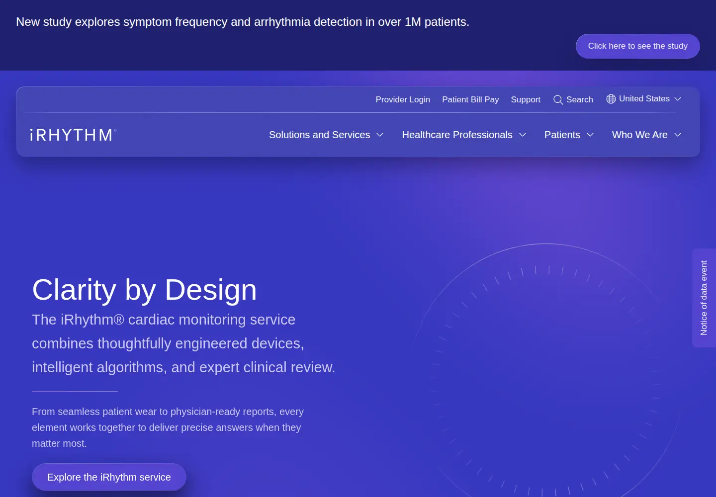 Screenshot of irhythmtech.com