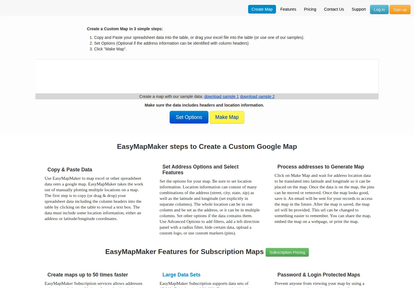 Screenshot of easymapmaker.com