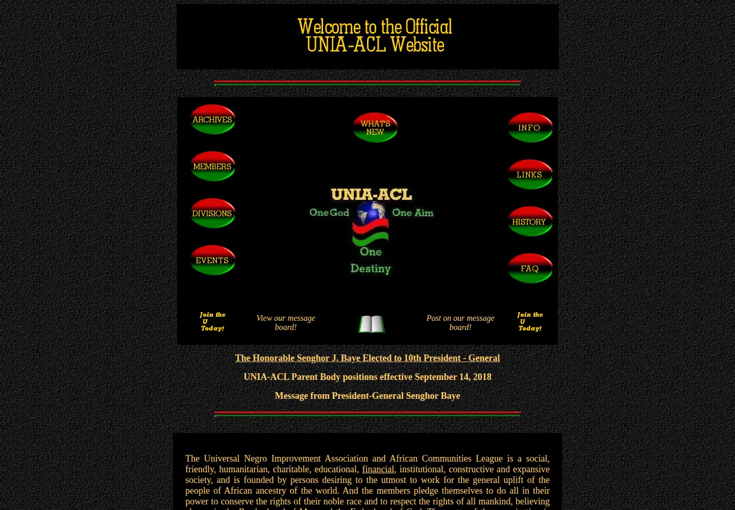 Screenshot of unia-acl.org
