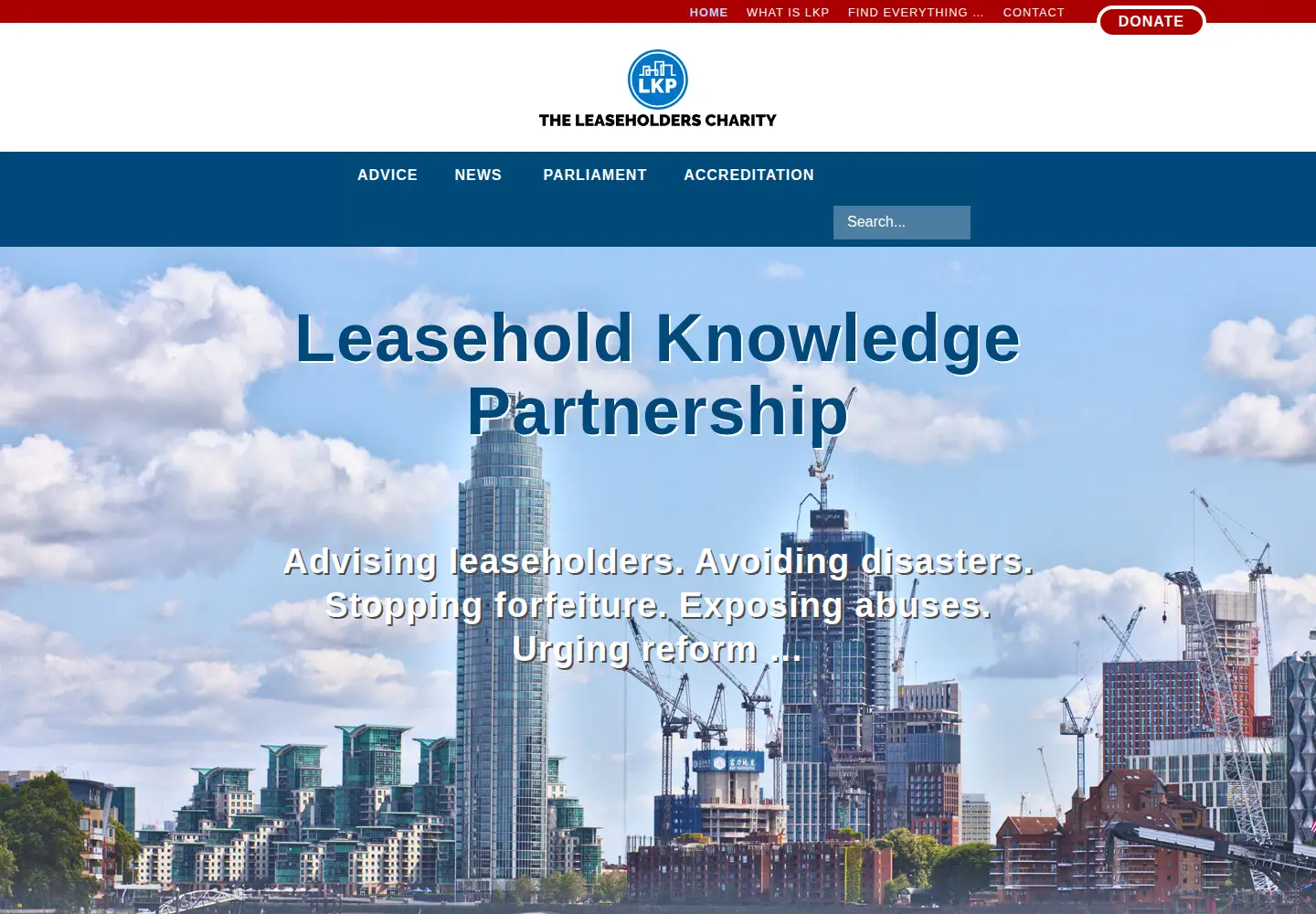 Screenshot of leaseholdknowledge.com