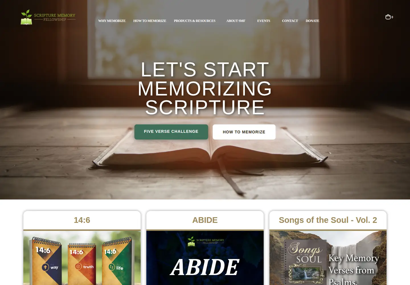 Screenshot of scripturememory.com
