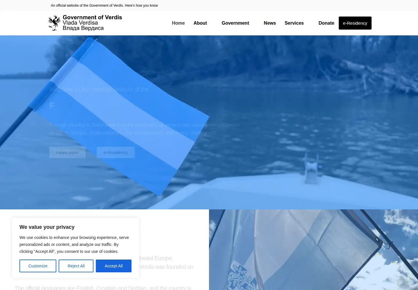 Screenshot of verdisgov.org
