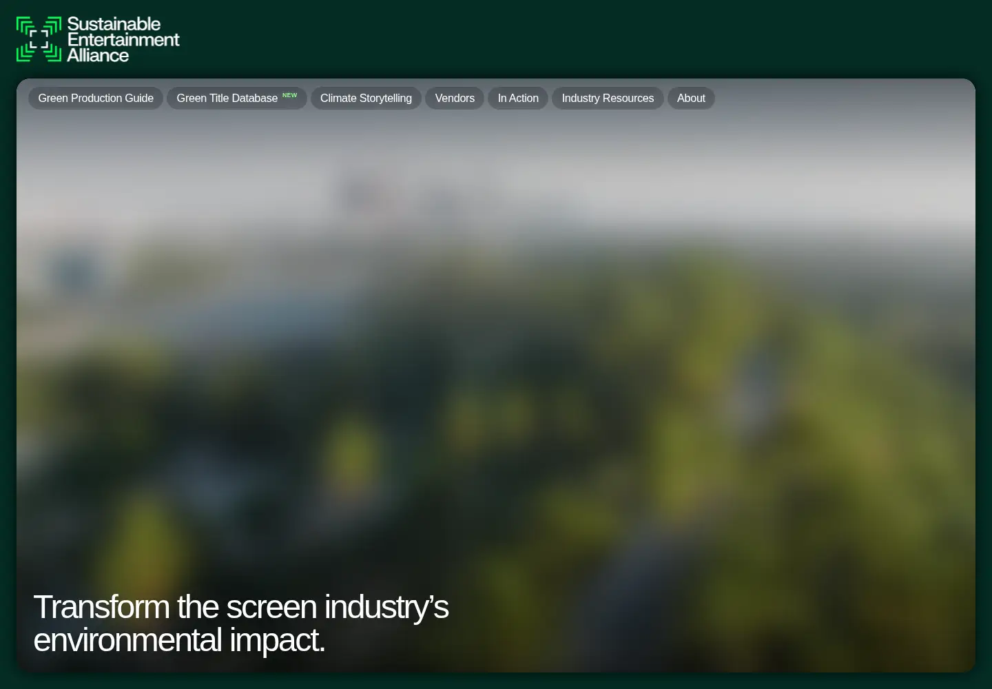 Screenshot of sustainableentertainmentalliance.org