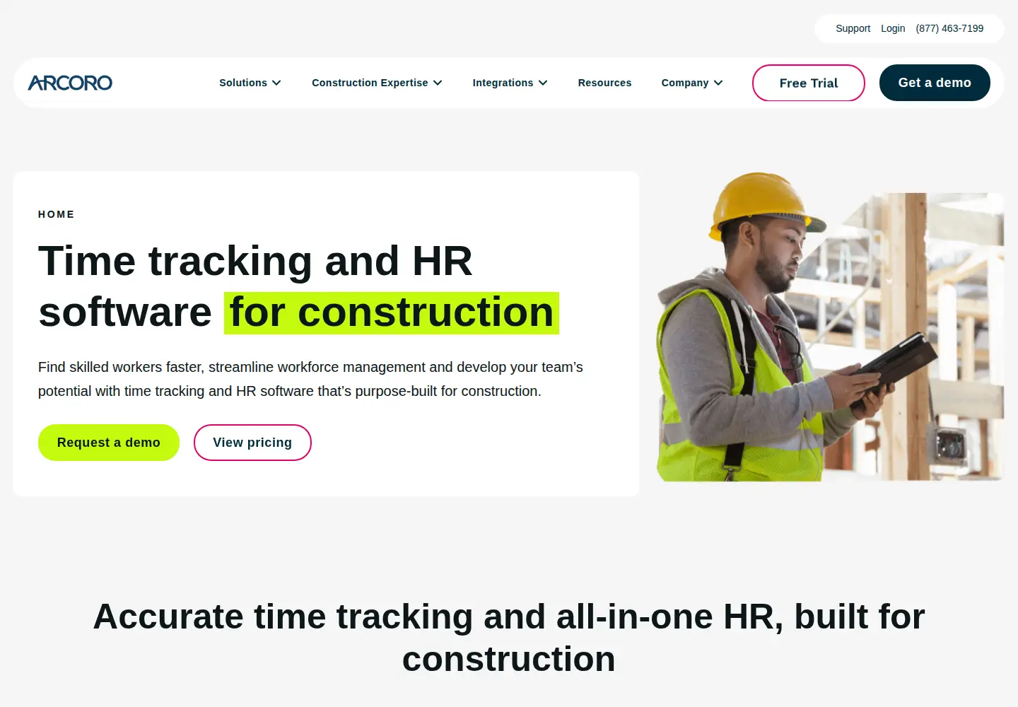 Screenshot of arcoro.com