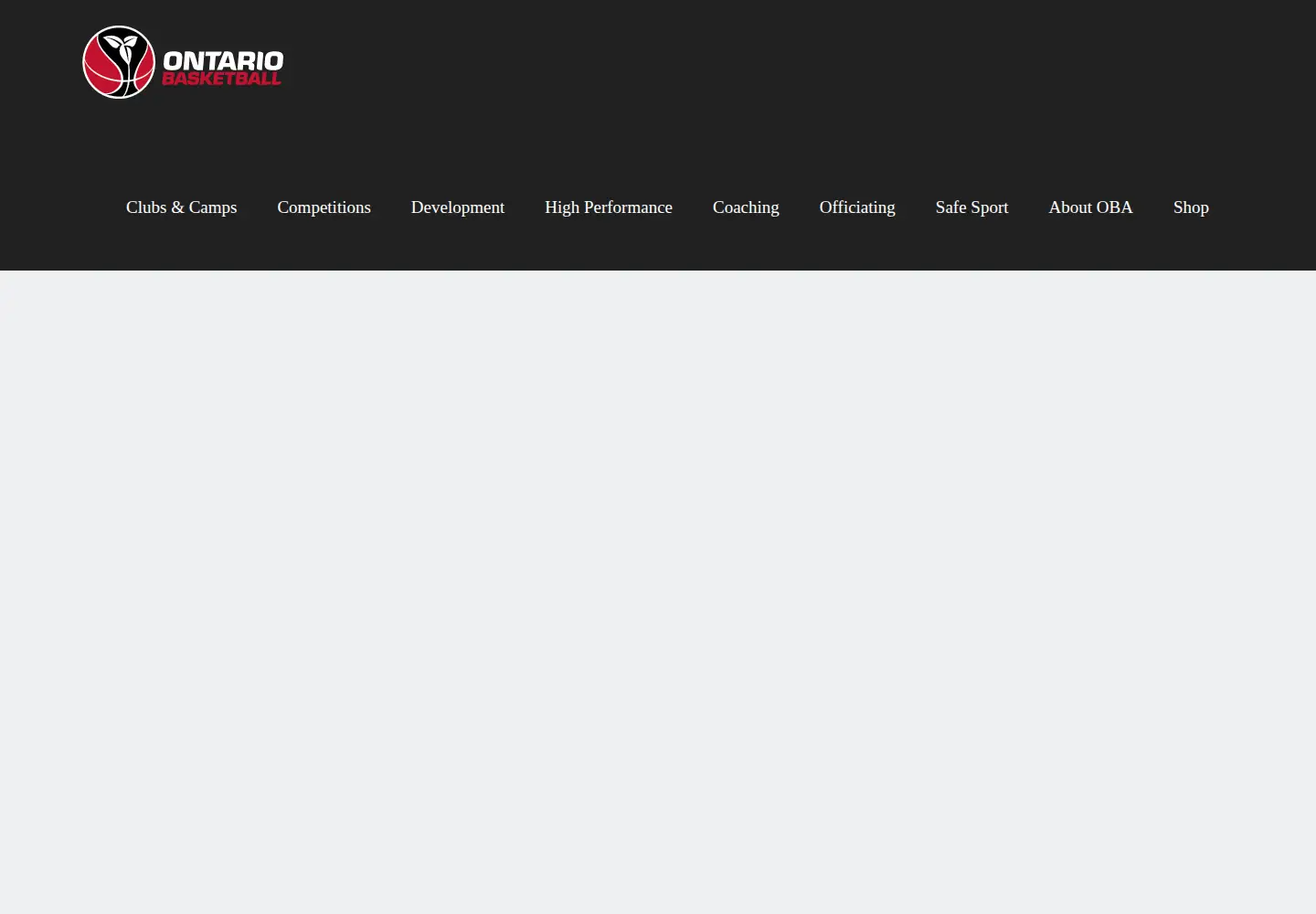 Screenshot of basketball.on.ca