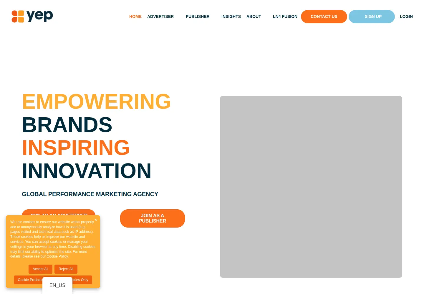Screenshot of yepads.com