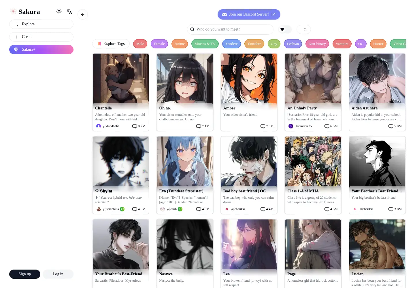 Screenshot of sakura.fm
