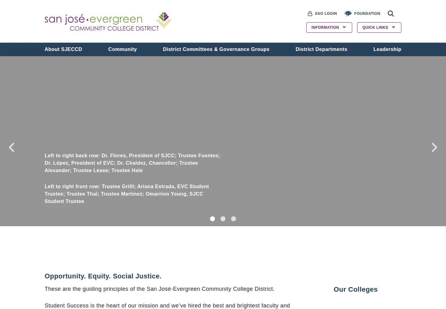 Screenshot of sjeccd.edu