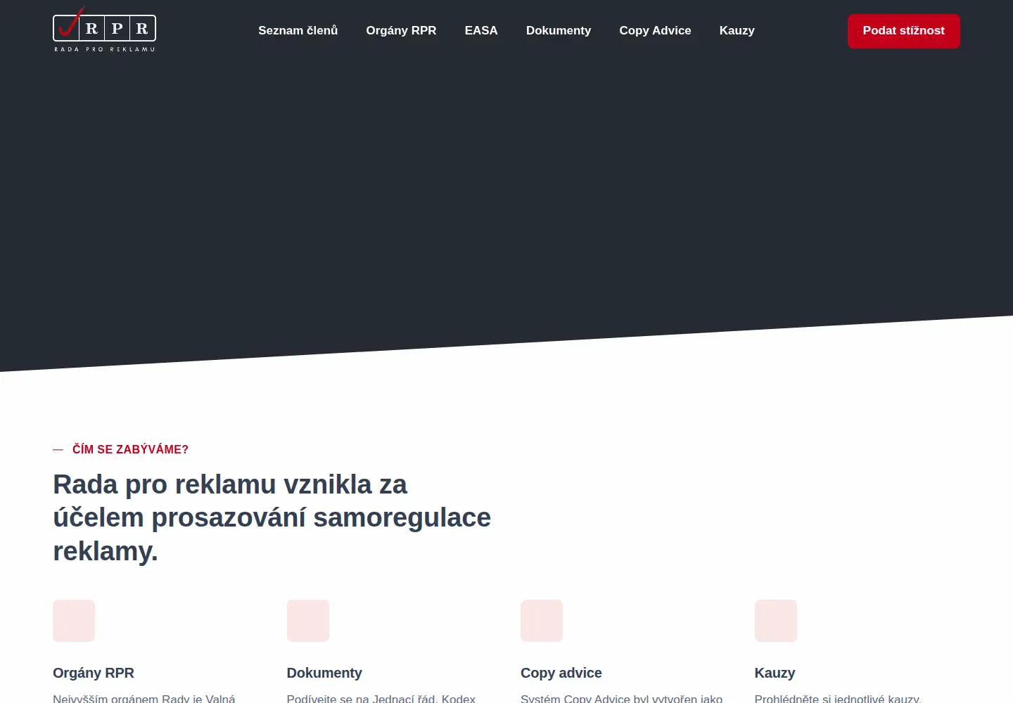 Screenshot of rpr.cz