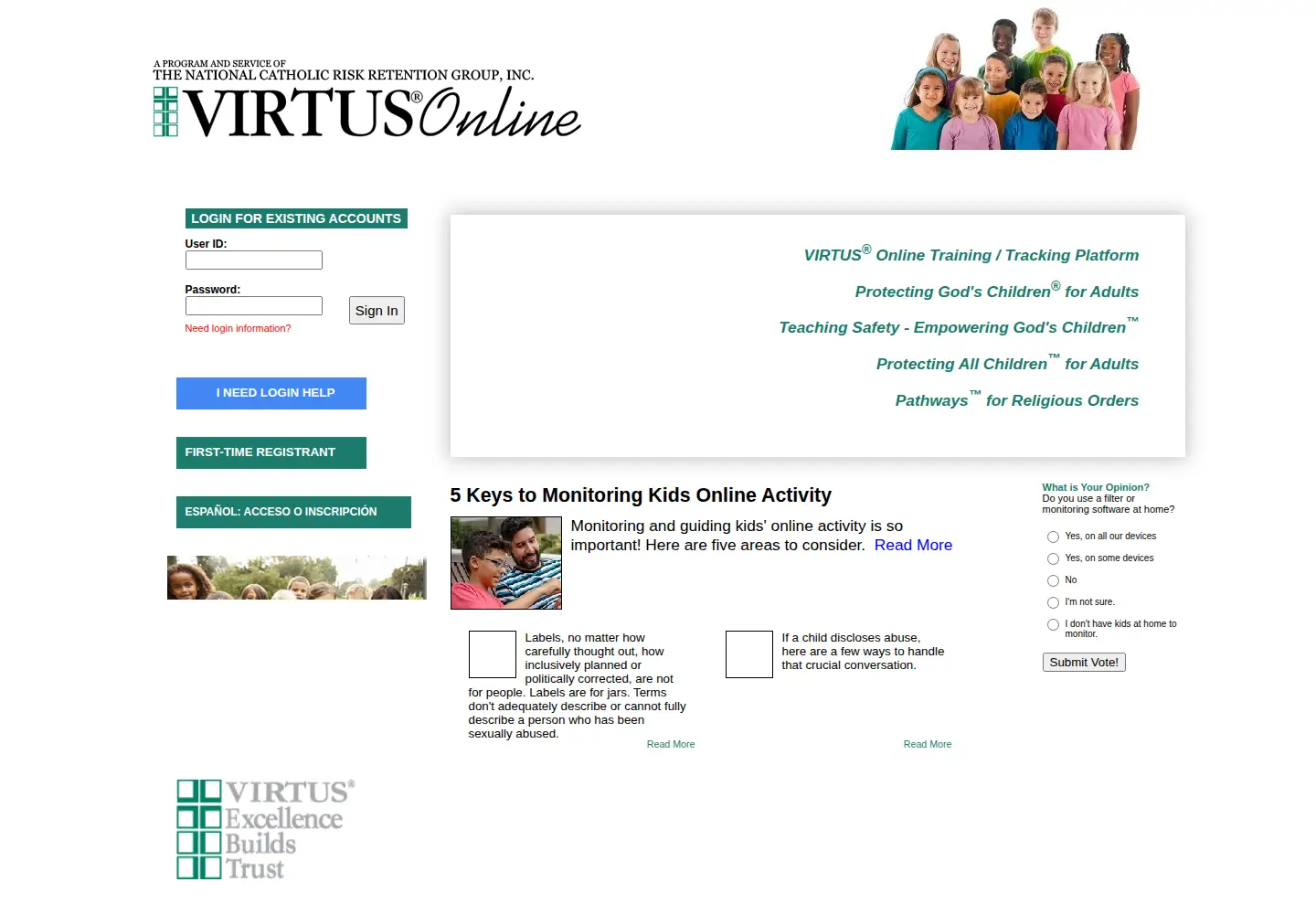 Screenshot of virtusonline.org
