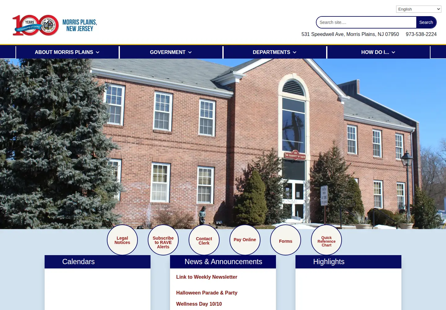 Screenshot of morrisplainsboro.org