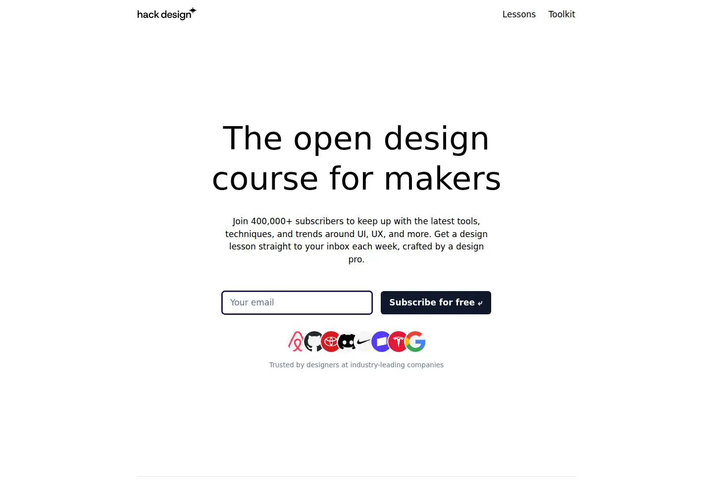 Screenshot of hackdesign.org