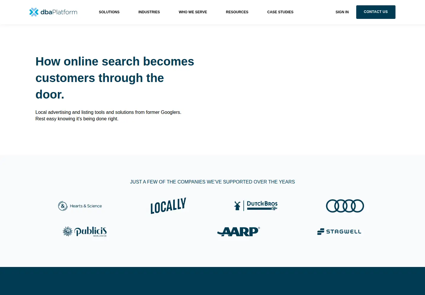 Screenshot of dbaplatform.com