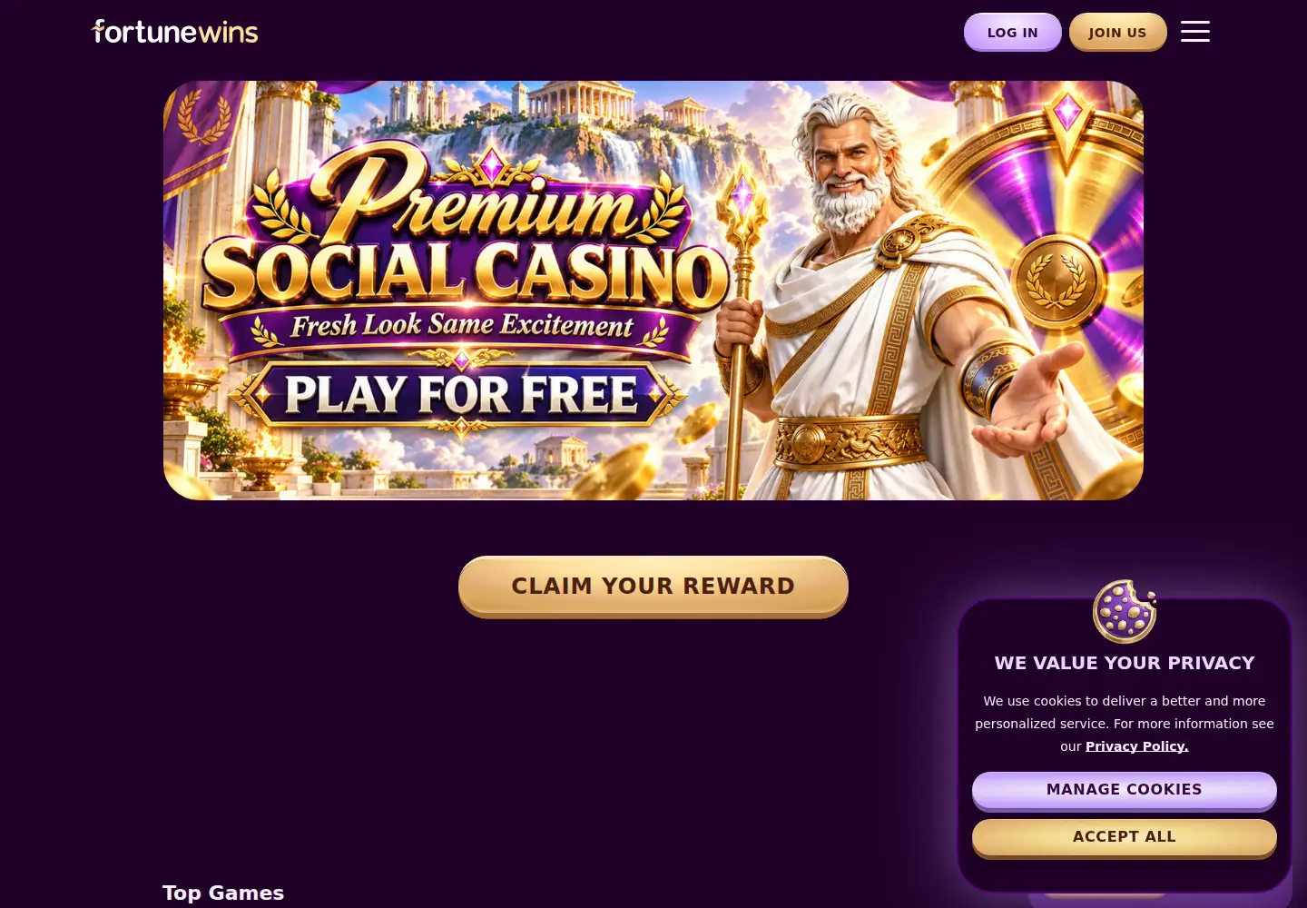 Screenshot of fortunecoins.com