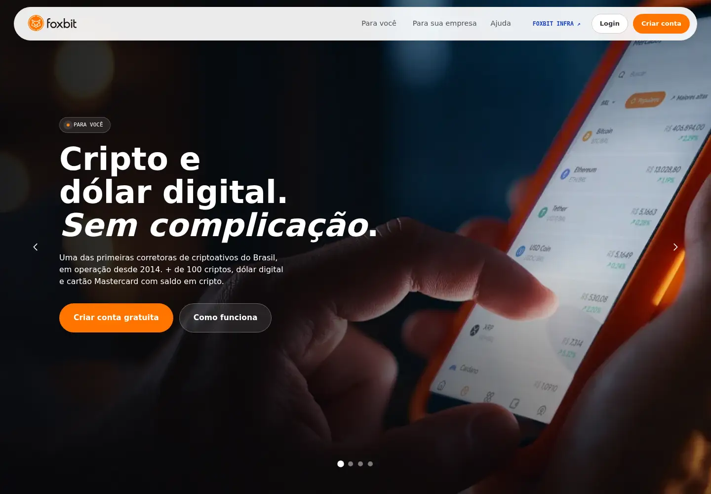 Screenshot of foxbit.com.br