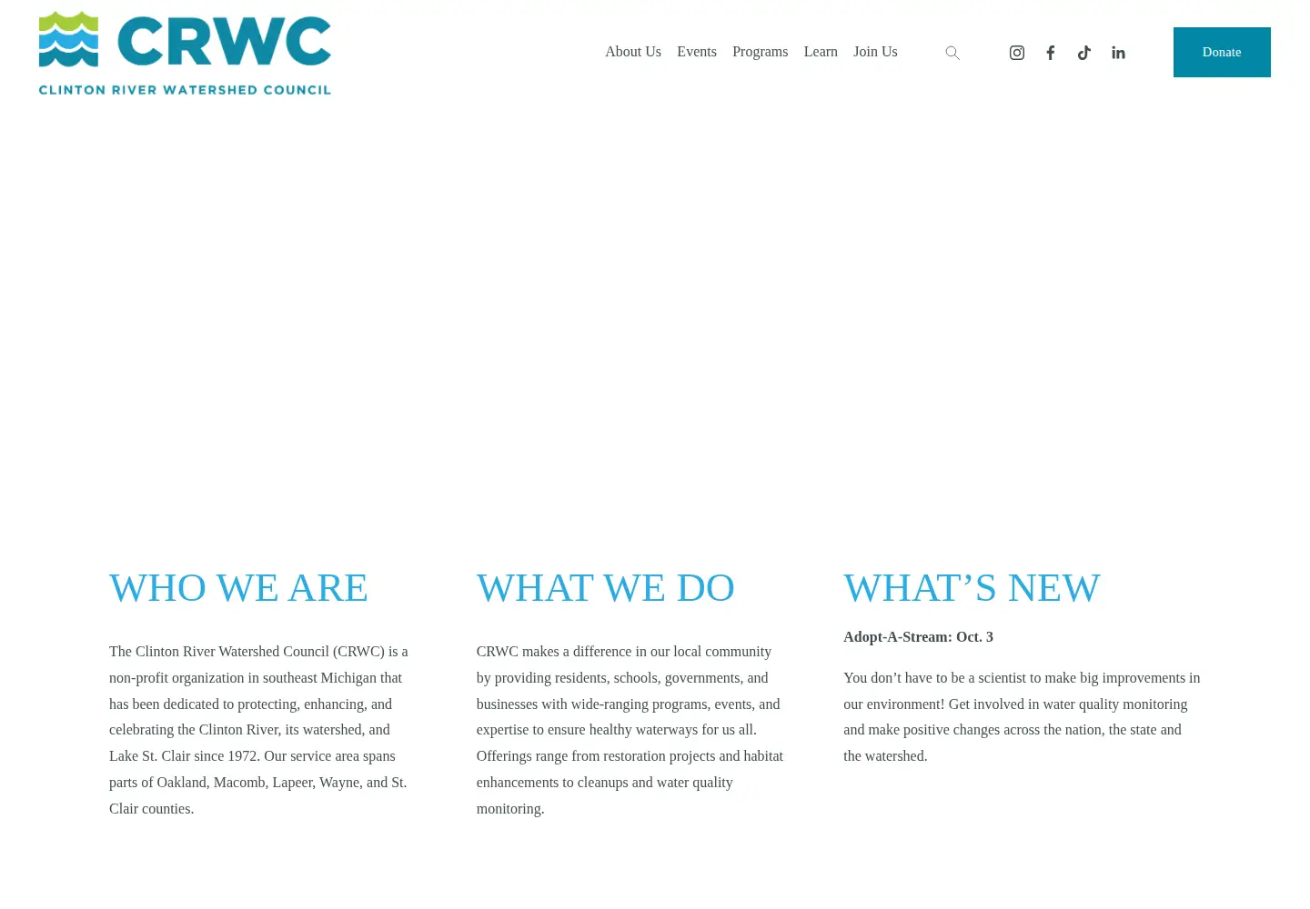 Screenshot of crwc.org