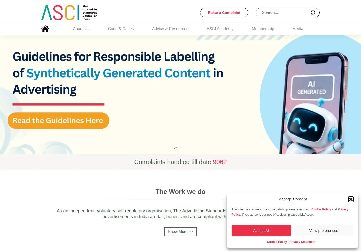 Screenshot of ascionline.in