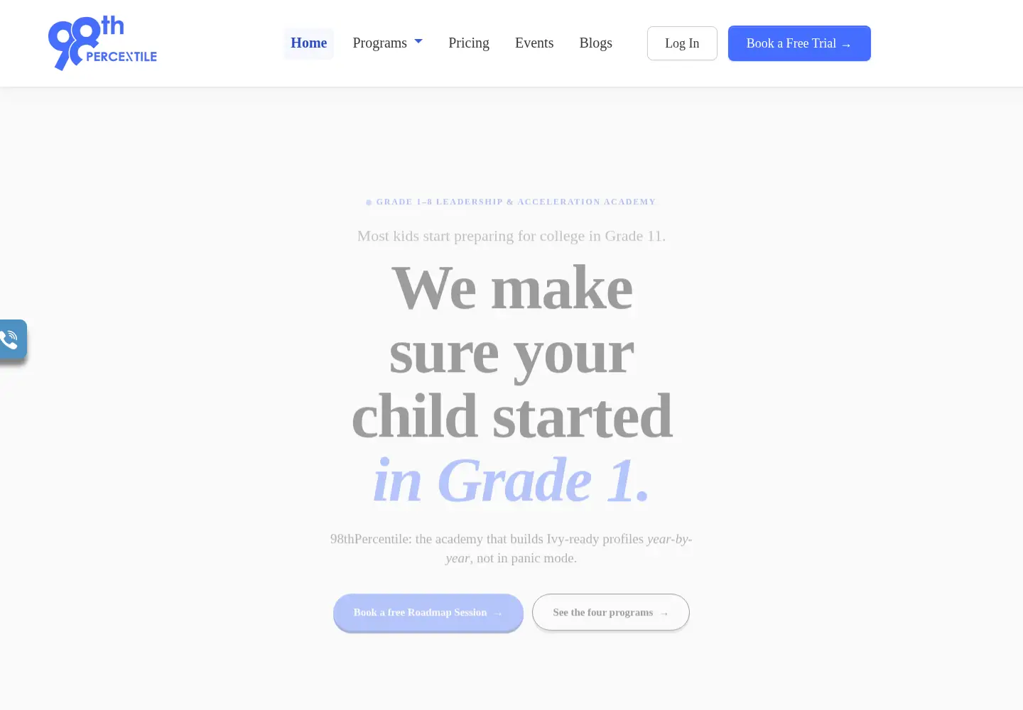 Screenshot of 98thpercentile.com
