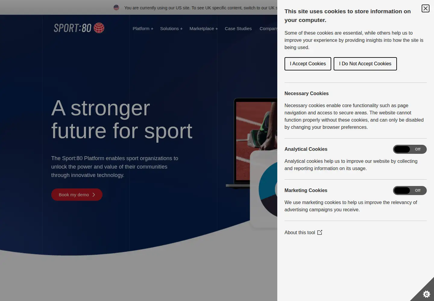 Screenshot of sport80.com