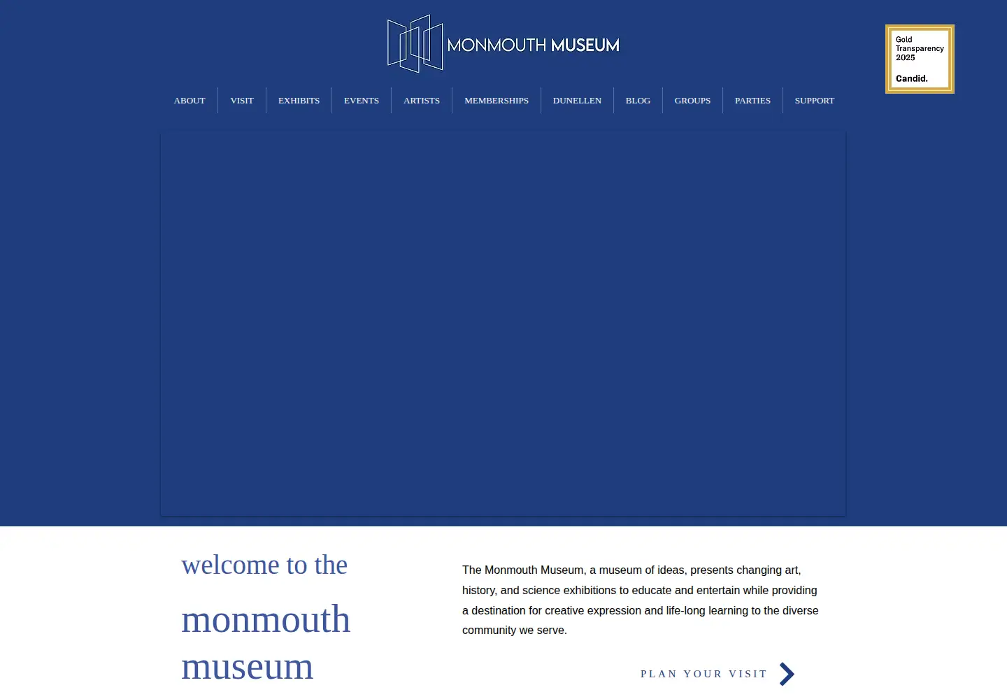 Screenshot of monmouthmuseum.org