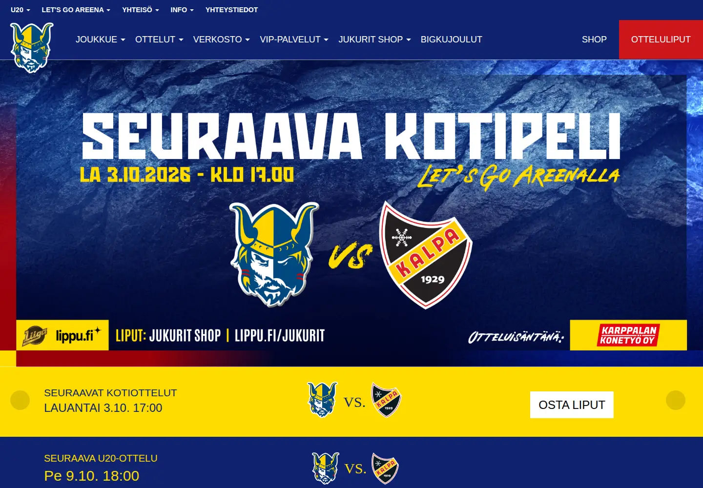 Screenshot of jukurit.fi