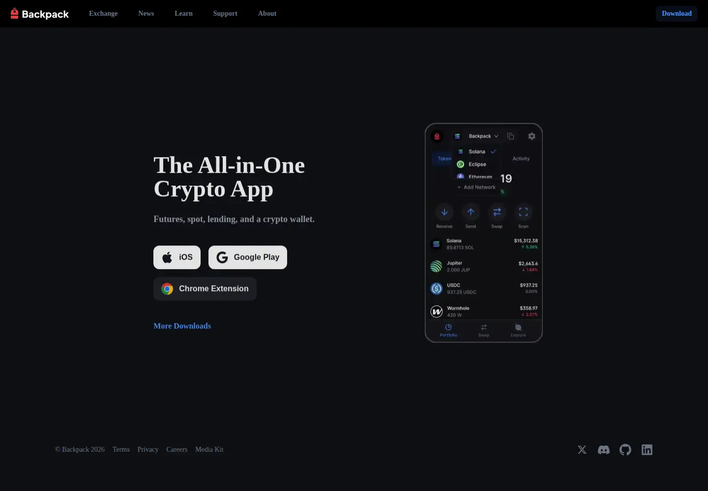 Screenshot of backpack.app
