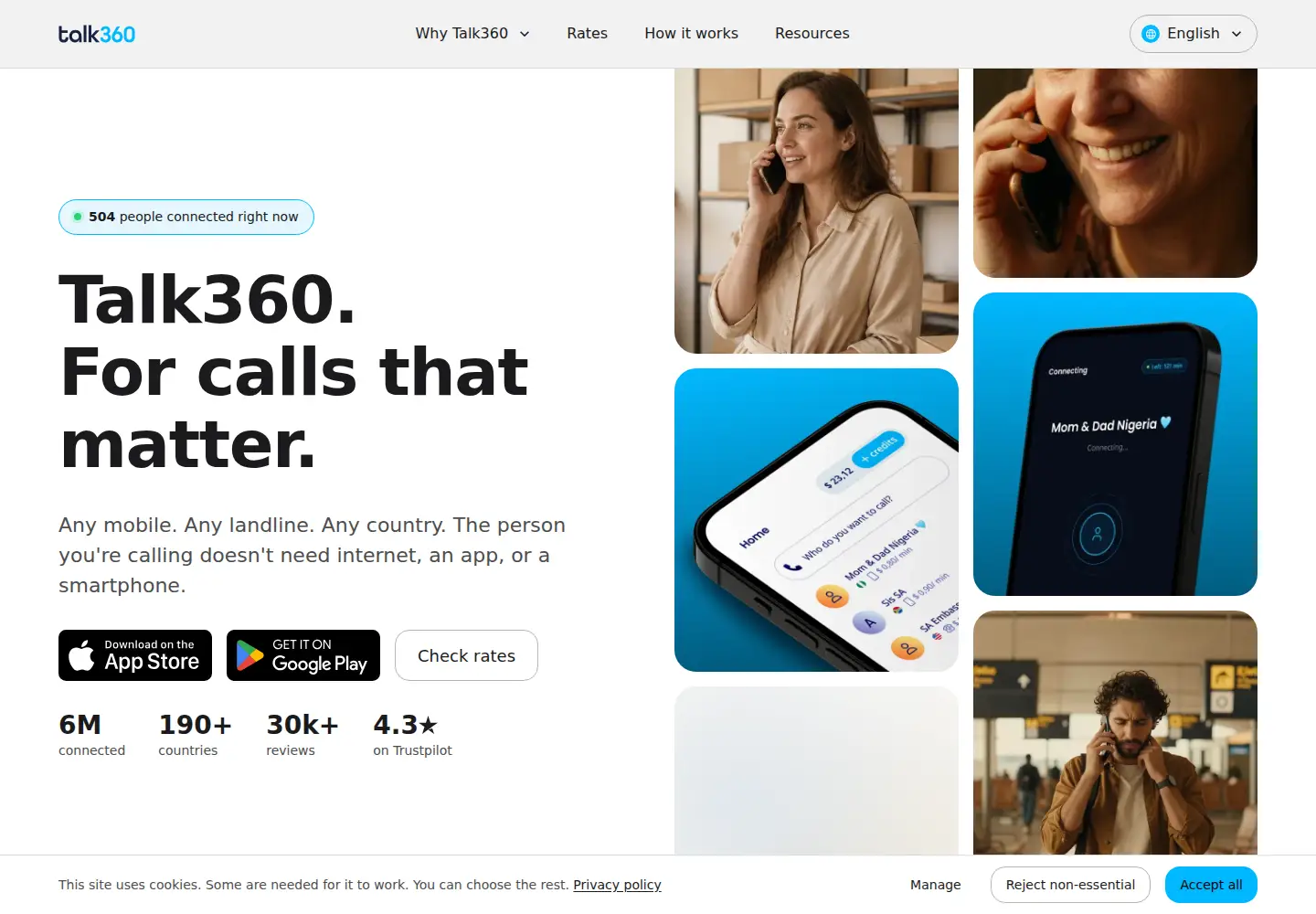 Screenshot of talk360.com