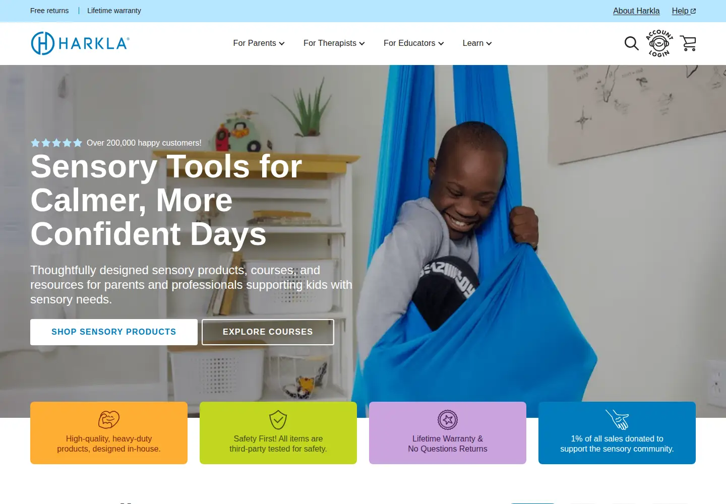 Screenshot of harkla.co
